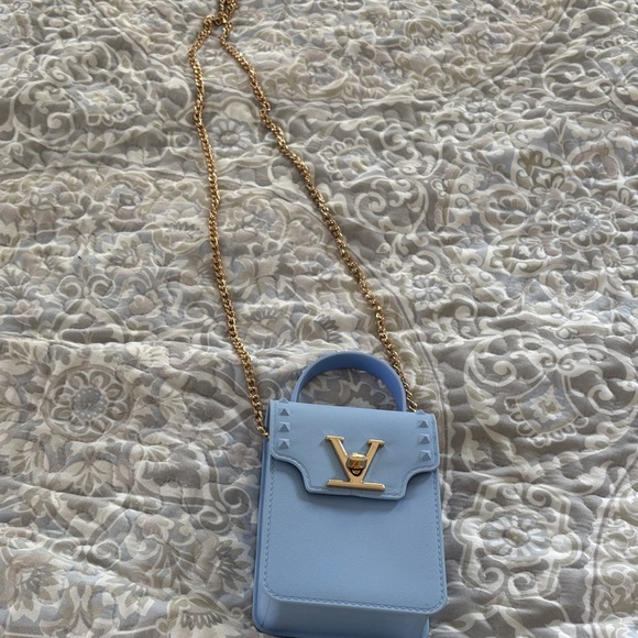 Handbags - Blue crossbody with gold chain 
So cute. Worn once